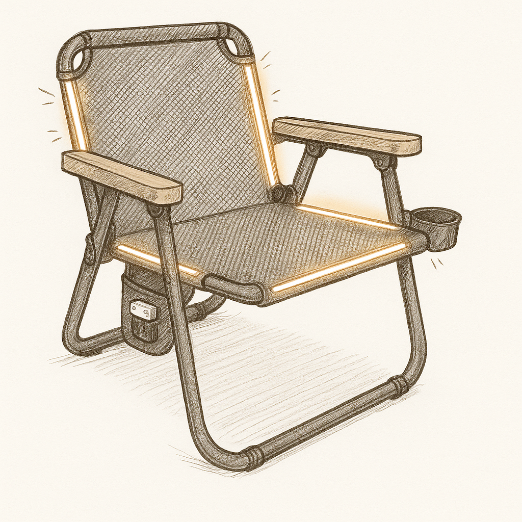 B2B Product Development Insight: LED Smart Ambient Lighting Folding Chair