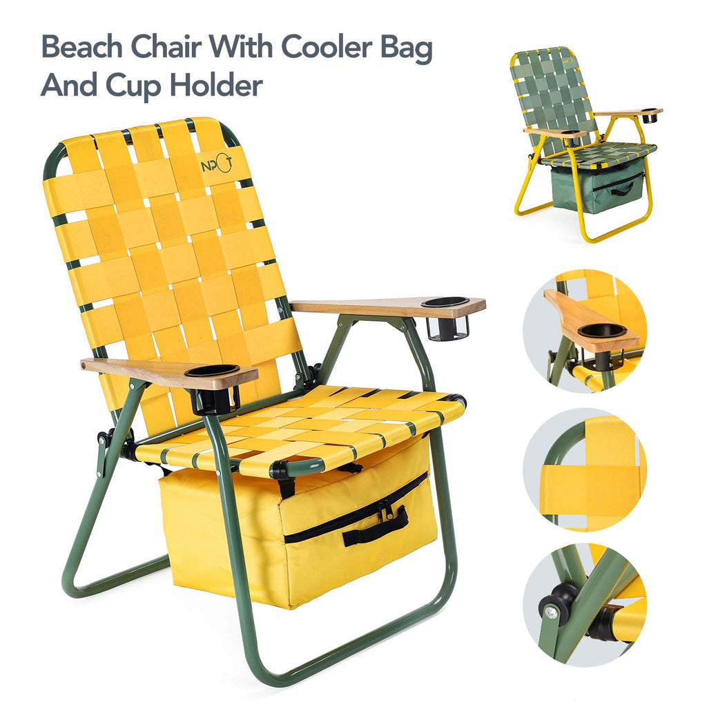 NPOT Beach Camping Chair With Cooler Bag