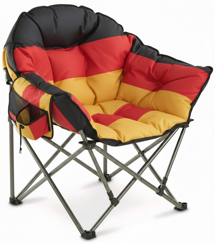 NPOT Club Camping Chair, Oversized, Portable, Folding with Padded Seat